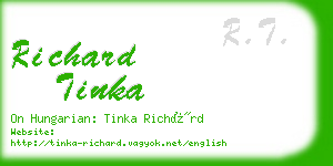 richard tinka business card